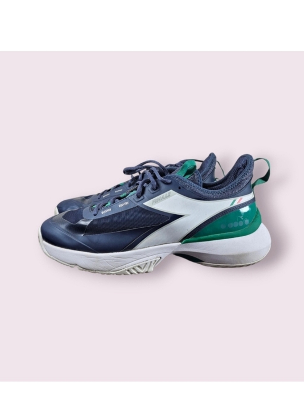 Diadora Finale Navy Green Athletic Sneakers Mens Sz 12